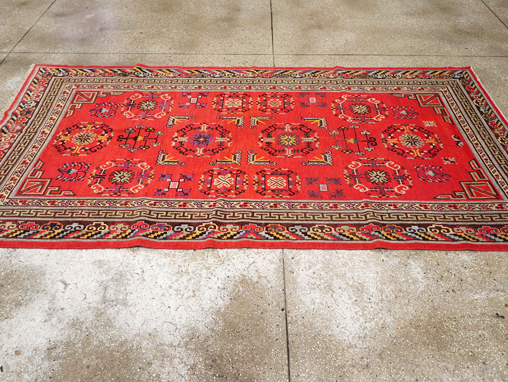 Antique East Turkestan Khotan Gallery Rug, No.31819 - Staging