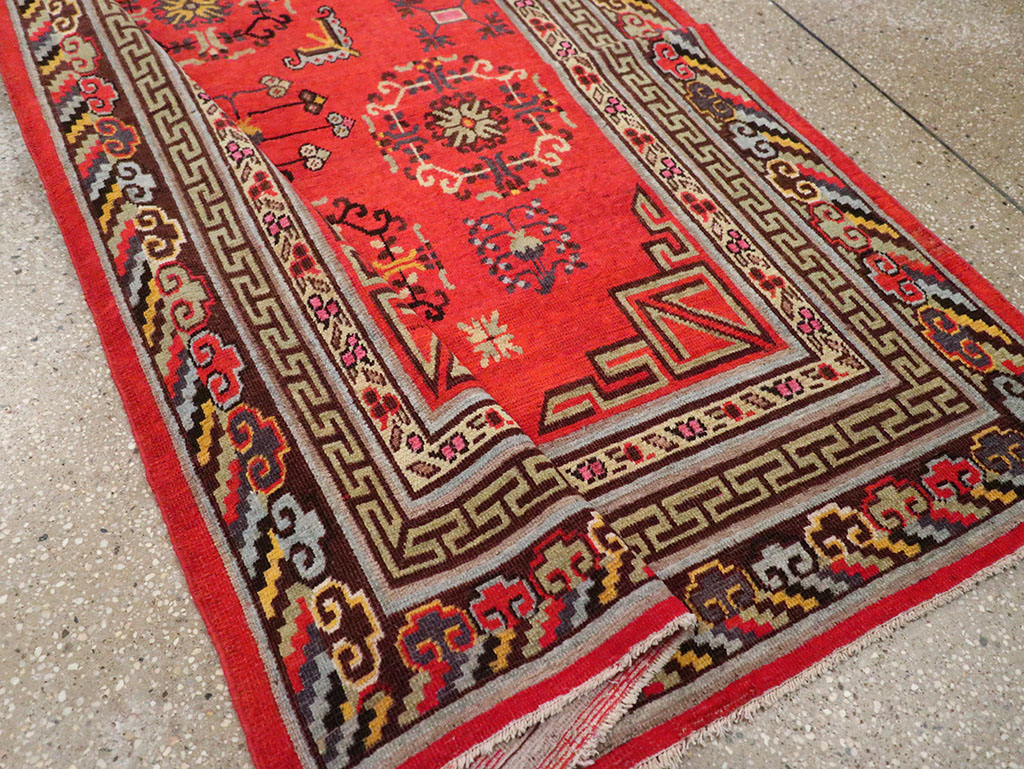 Antique East Turkestan Khotan Gallery Rug, No.31819 - Staging