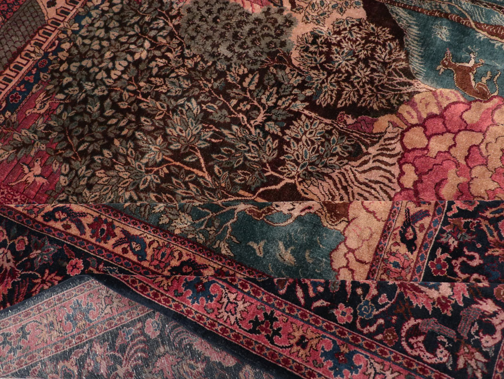 Antique Indian Pictorial Room Size Carpet, No.31820 - Staging