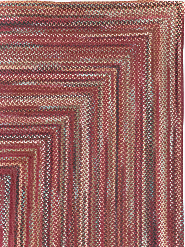 Modern American Braided Room Size Carpet, No.31821 - Staging