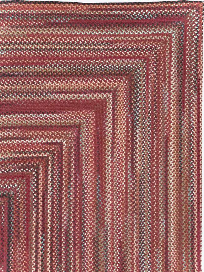 Modern American Braided Room Size Carpet, No.31821 - Staging