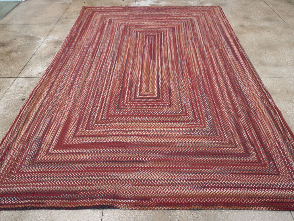 Modern American Braided Room Size Carpet, No.31821 - Staging
