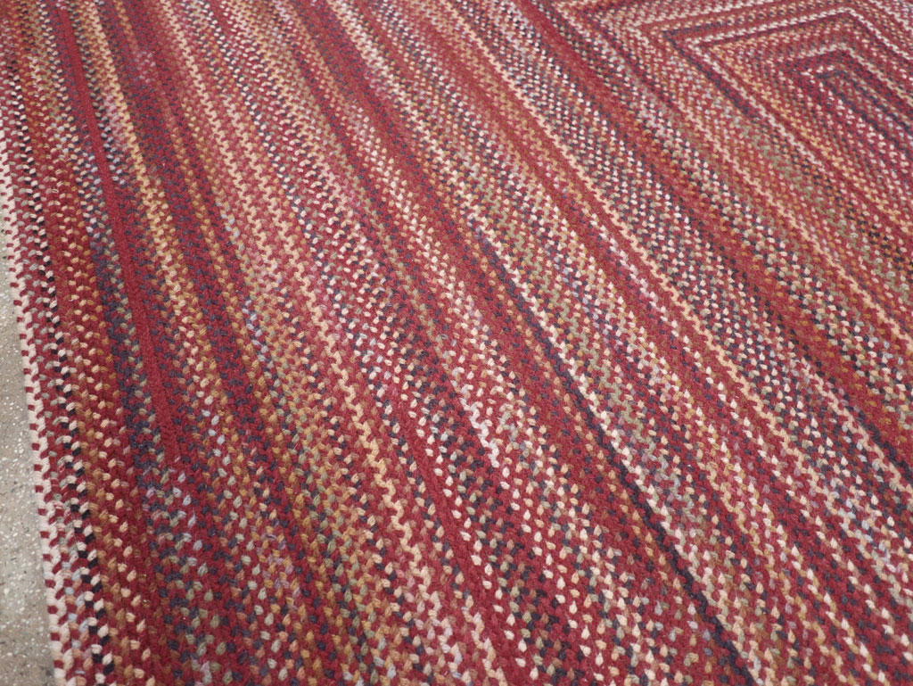 Modern American Braided Room Size Carpet, No.31821 - Staging