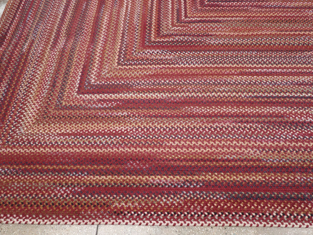 Modern American Braided Room Size Carpet, No.31821 - Staging
