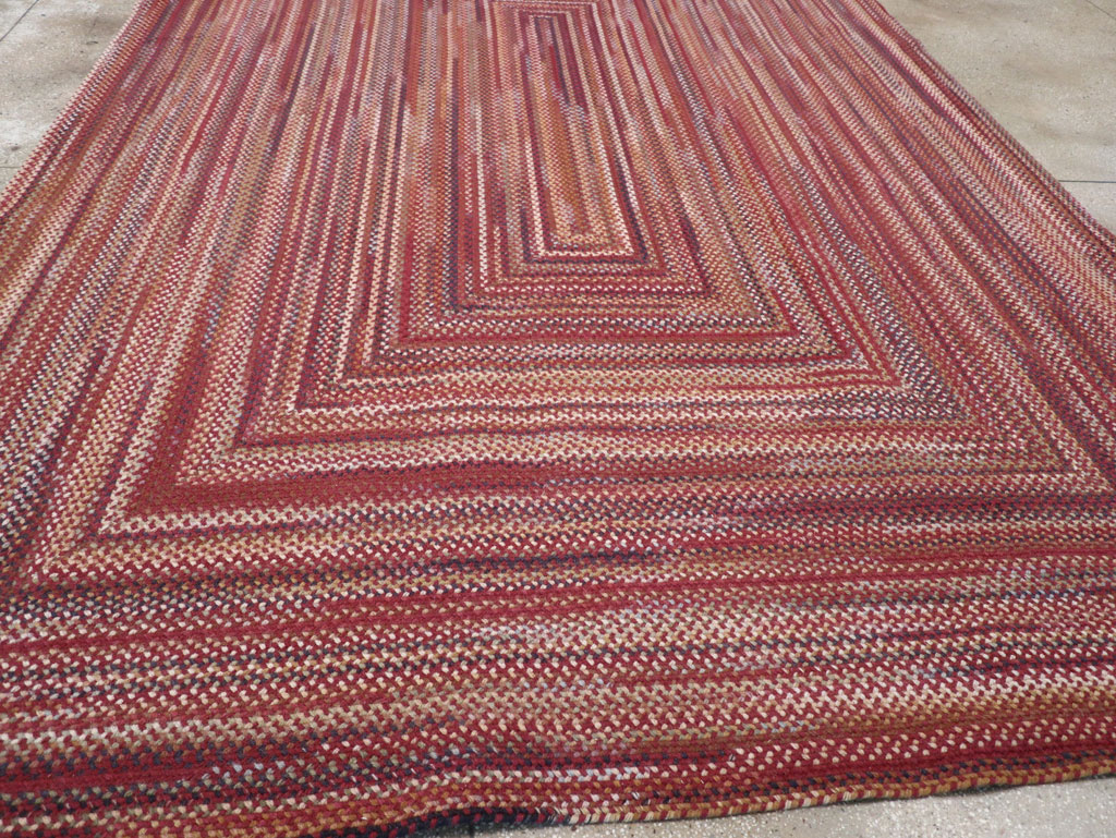 Modern American Braided Room Size Carpet, No.31821 - Staging