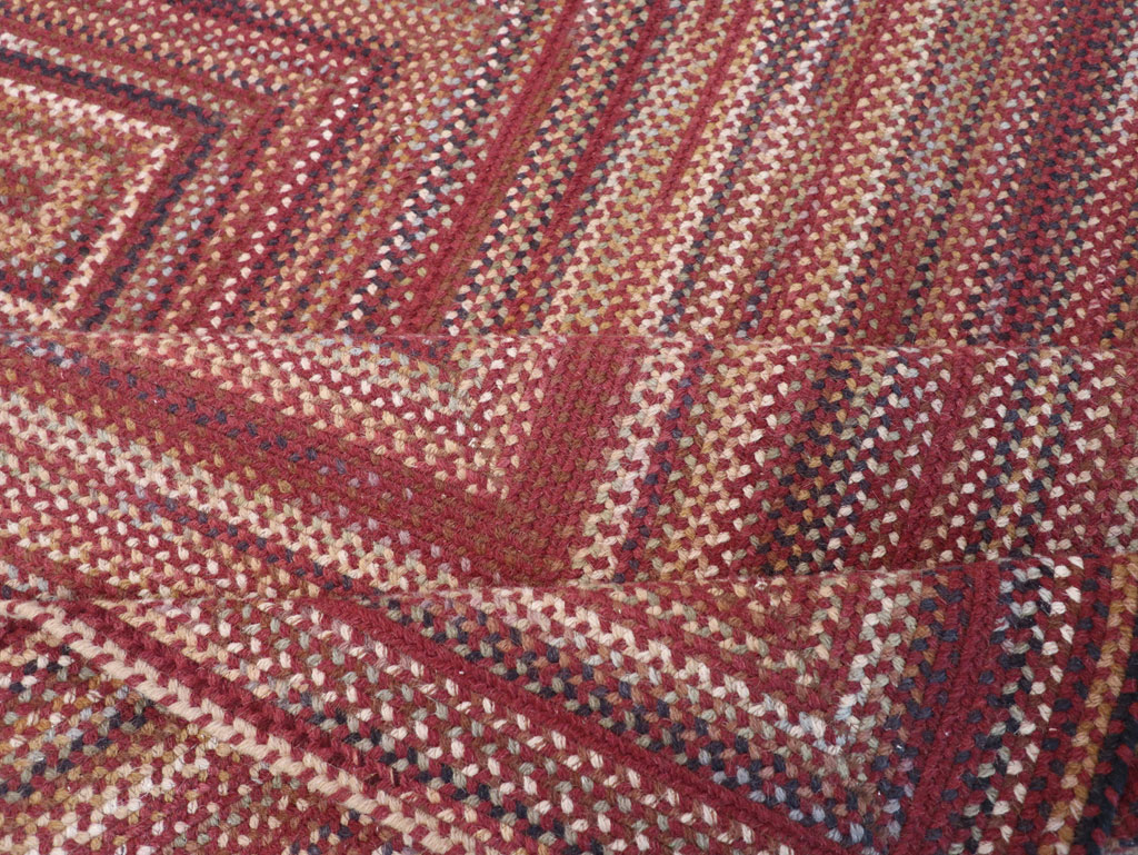 Modern American Braided Room Size Carpet, No.31821 - Staging