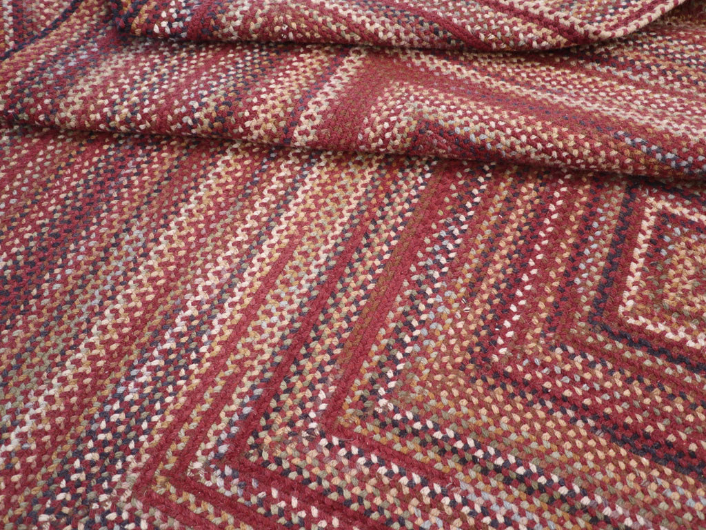 Modern American Braided Room Size Carpet, No.31821 - Staging