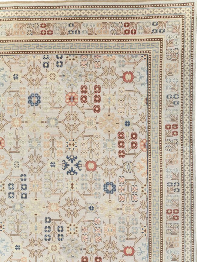 Modern East Turkestan Khotan Large Square Carpet, No.31825 - Staging