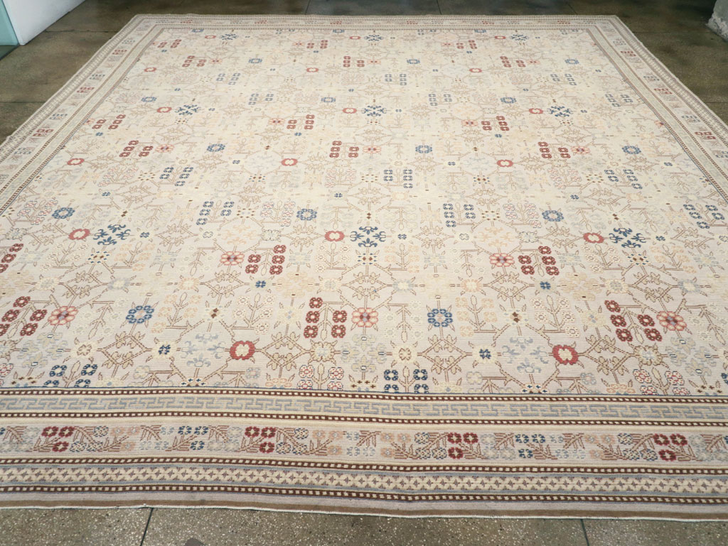 Modern East Turkestan Khotan Large Square Carpet, No.31825 - Staging