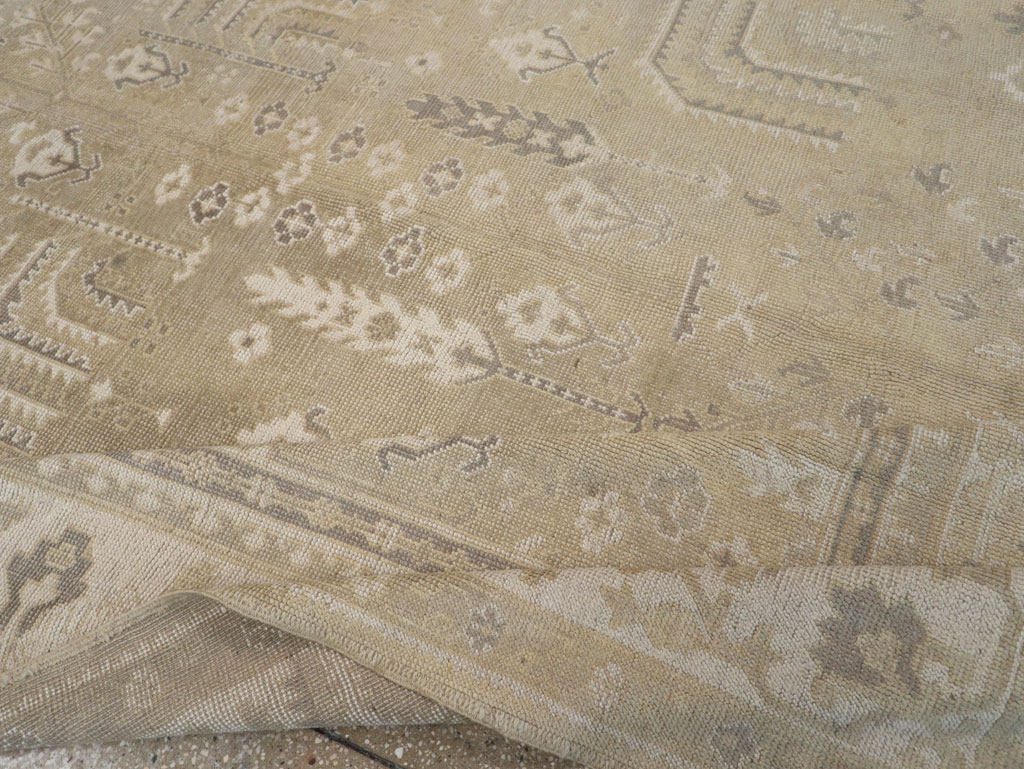 Antique Turkish Oushak Room Size Carpet, No.31826 - Staging