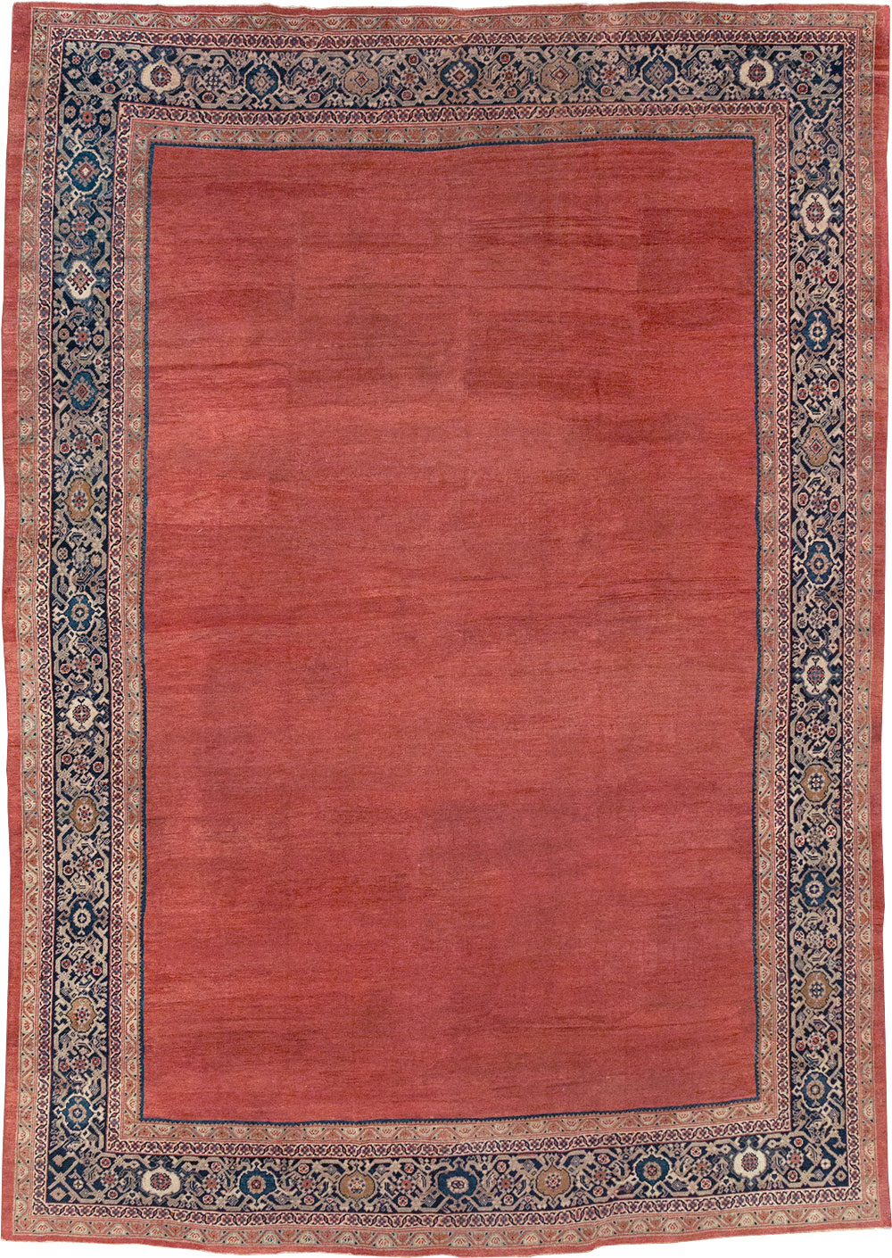 Antique Persian Mahal Room Size Carpet, No.31827 - Staging