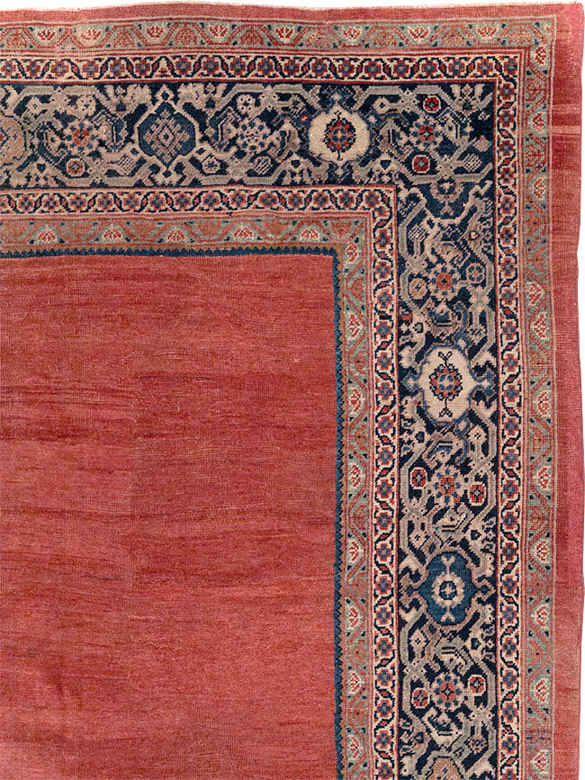 Antique Persian Mahal Room Size Carpet, No.31827 - Staging