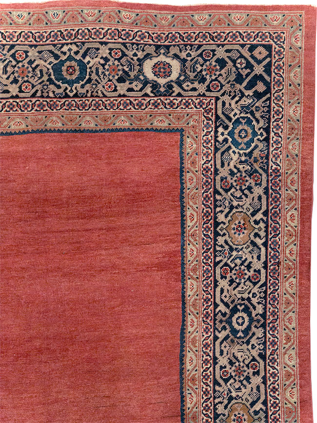 Antique Persian Mahal Room Size Carpet, No.31827 - Staging