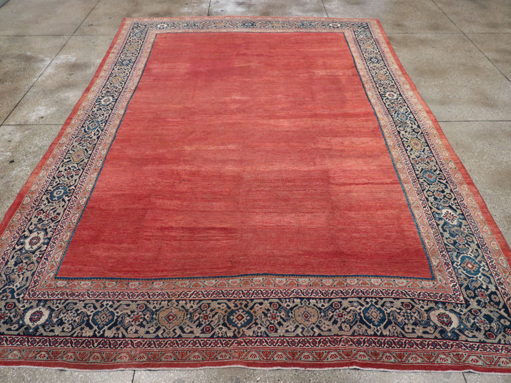 Antique Persian Mahal Room Size Carpet, No.31827 - Staging