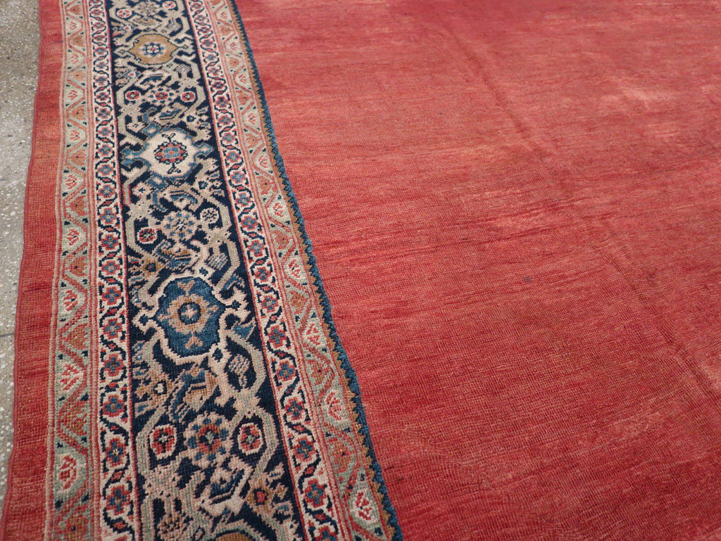 Antique Persian Mahal Room Size Carpet, No.31827 - Staging