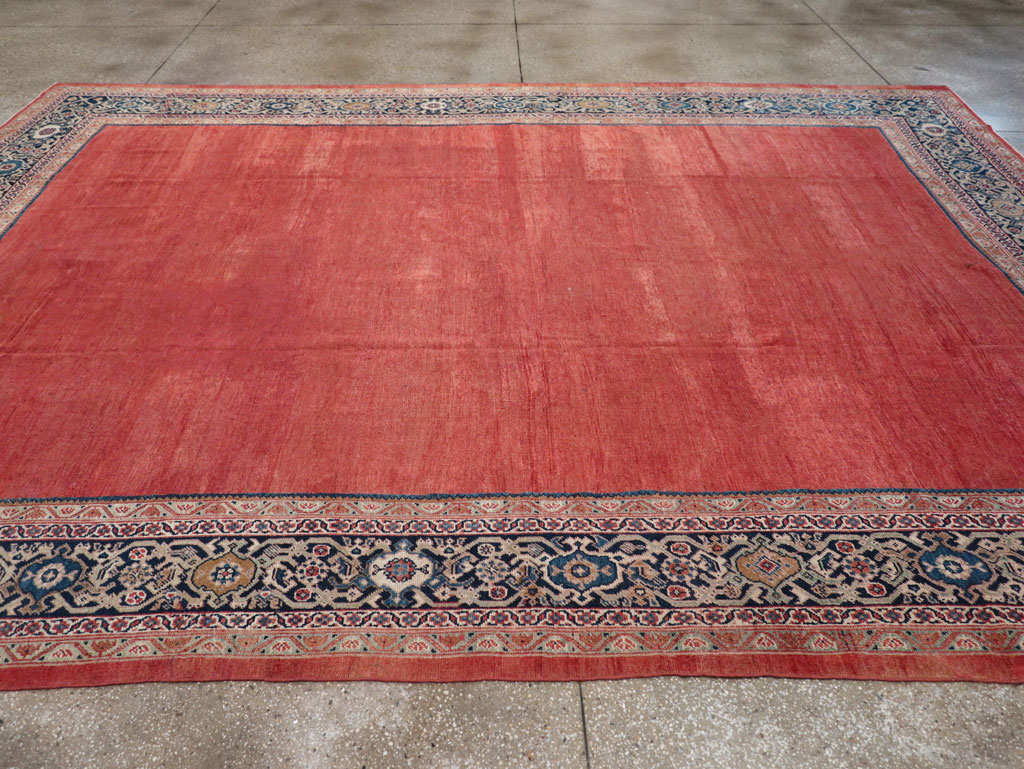 Antique Persian Mahal Room Size Carpet, No.31827 - Staging