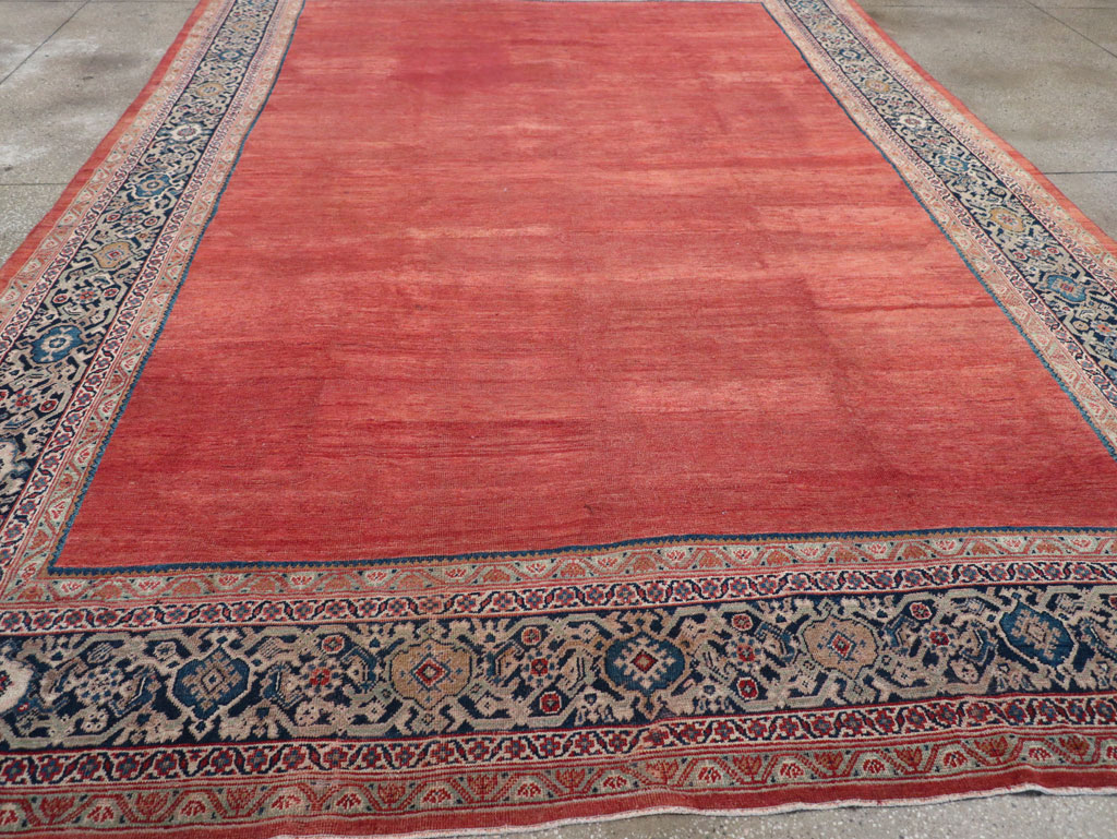 Antique Persian Mahal Room Size Carpet, No.31827 - Staging