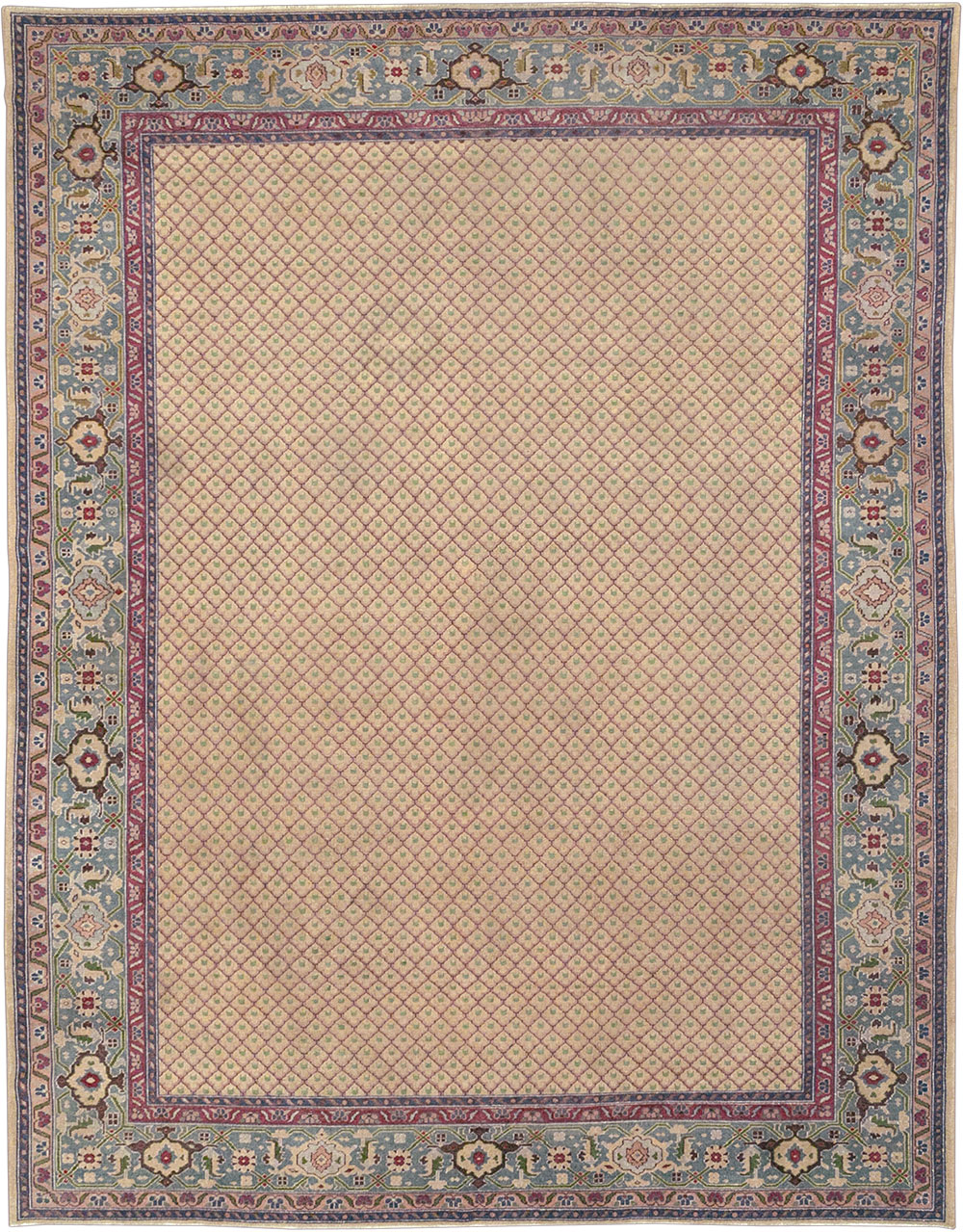 Vintage Indian Room Size Carpet, No.31828 - Staging