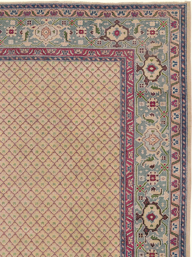 Vintage Indian Room Size Carpet, No.31828 - Staging