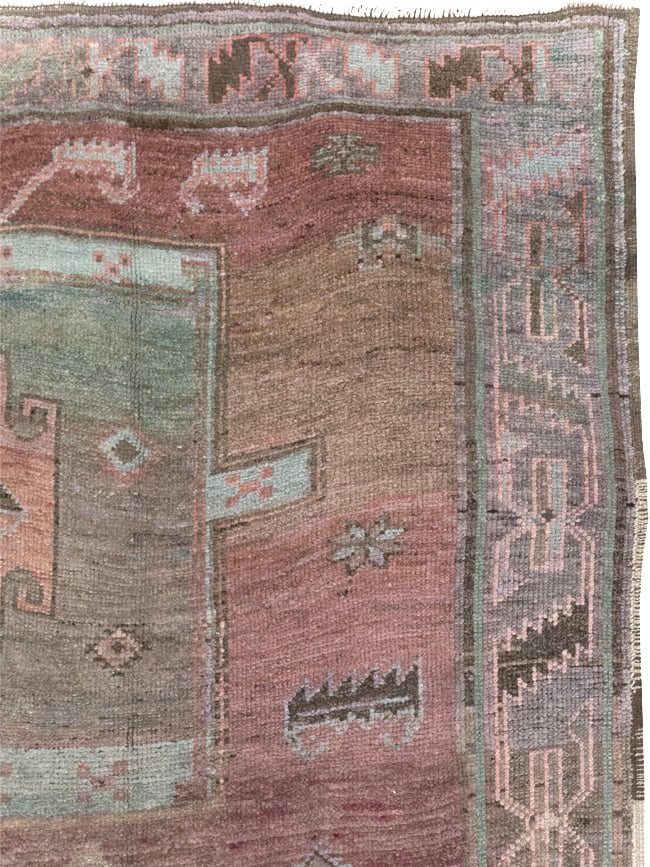 Vintage Turkish Anatolian Tribal Gallery Carpet, No.31830 - Staging