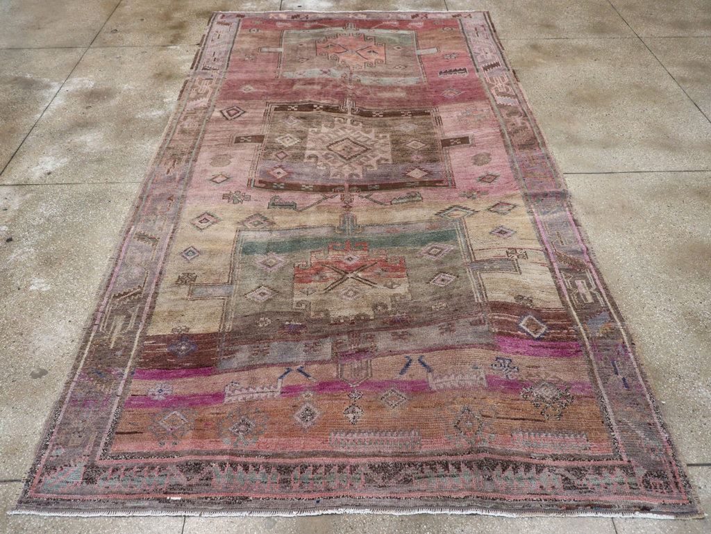 Vintage Turkish Anatolian Tribal Gallery Carpet, No.31830 - Staging