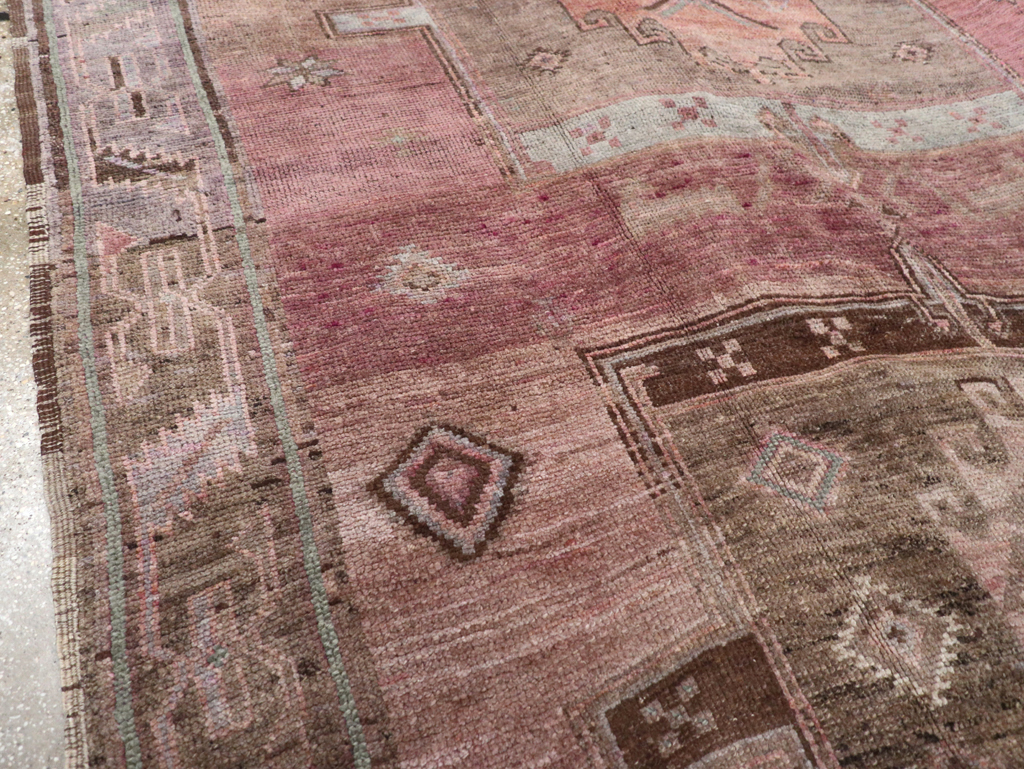 Vintage Turkish Anatolian Tribal Gallery Carpet, No.31830 - Staging