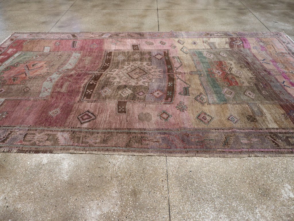 Vintage Turkish Anatolian Tribal Gallery Carpet, No.31830 - Staging