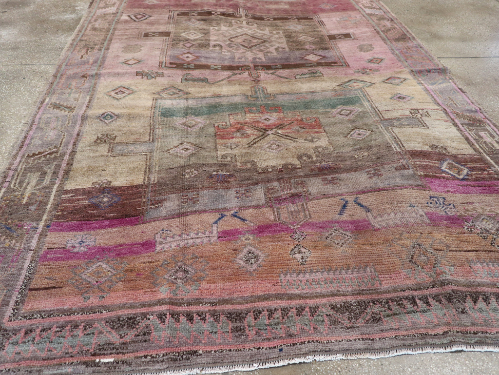Vintage Turkish Anatolian Tribal Gallery Carpet, No.31830 - Staging