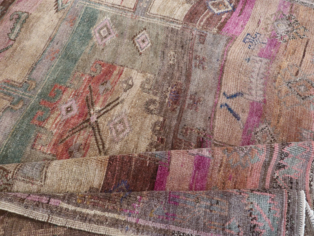 Vintage Turkish Anatolian Tribal Gallery Carpet, No.31830 - Staging