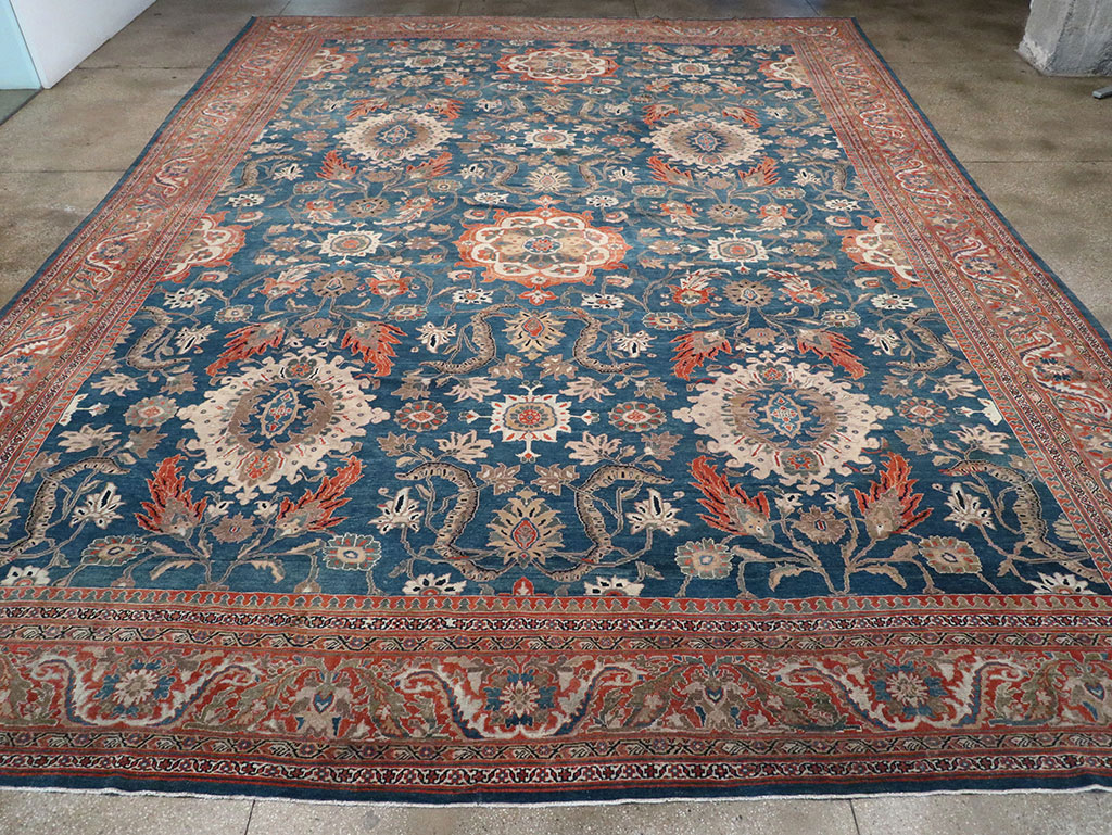 Antique Persian Sultanabad Oversize Rug, No.31847 - Staging