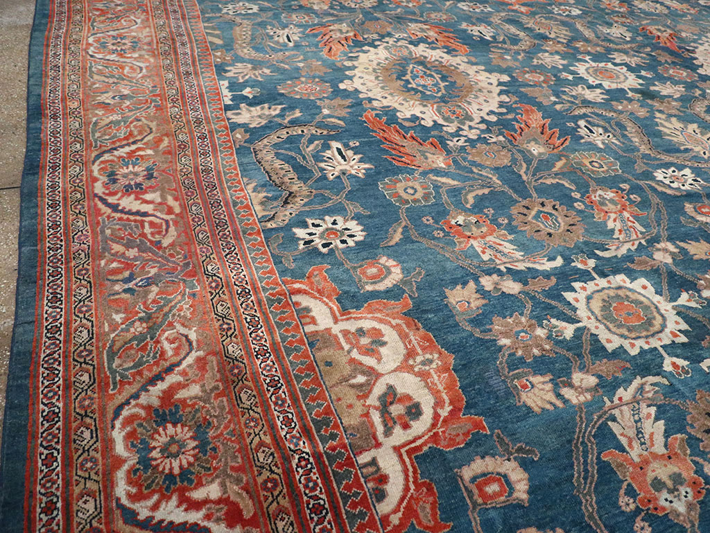 Antique Persian Sultanabad Oversize Rug, No.31847 - Staging