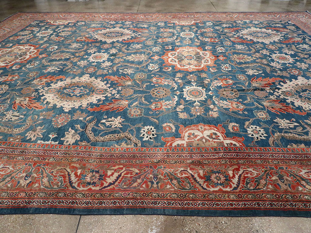 Antique Persian Sultanabad Oversize Rug, No.31847 - Staging