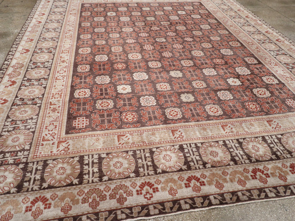 Modern East Turkestan Khotan Room Size Carpet, No.31848 - Staging