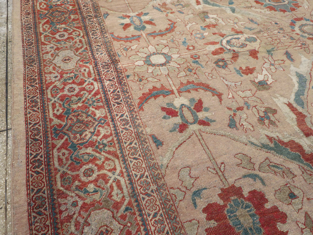 Antique Persian Mahal Room Size Carpet, No.31865 - Staging