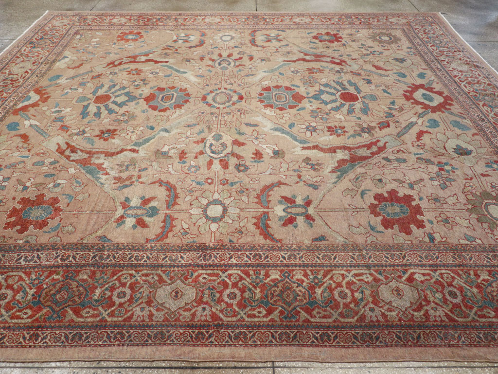 Antique Persian Mahal Room Size Carpet, No.31865 - Staging