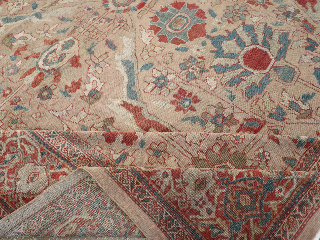 Antique Persian Mahal Room Size Carpet, No.31865 - Staging