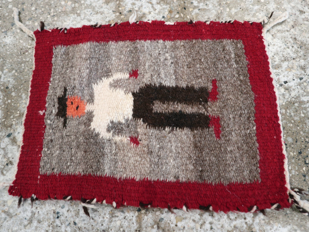 Vintage Pictorial Navajo Kilim, No.31866 - Staging