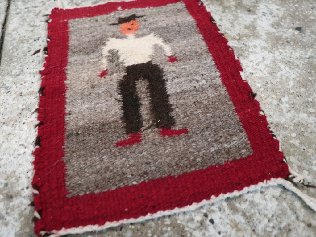 Vintage Pictorial Navajo Kilim, No.31866 - Staging