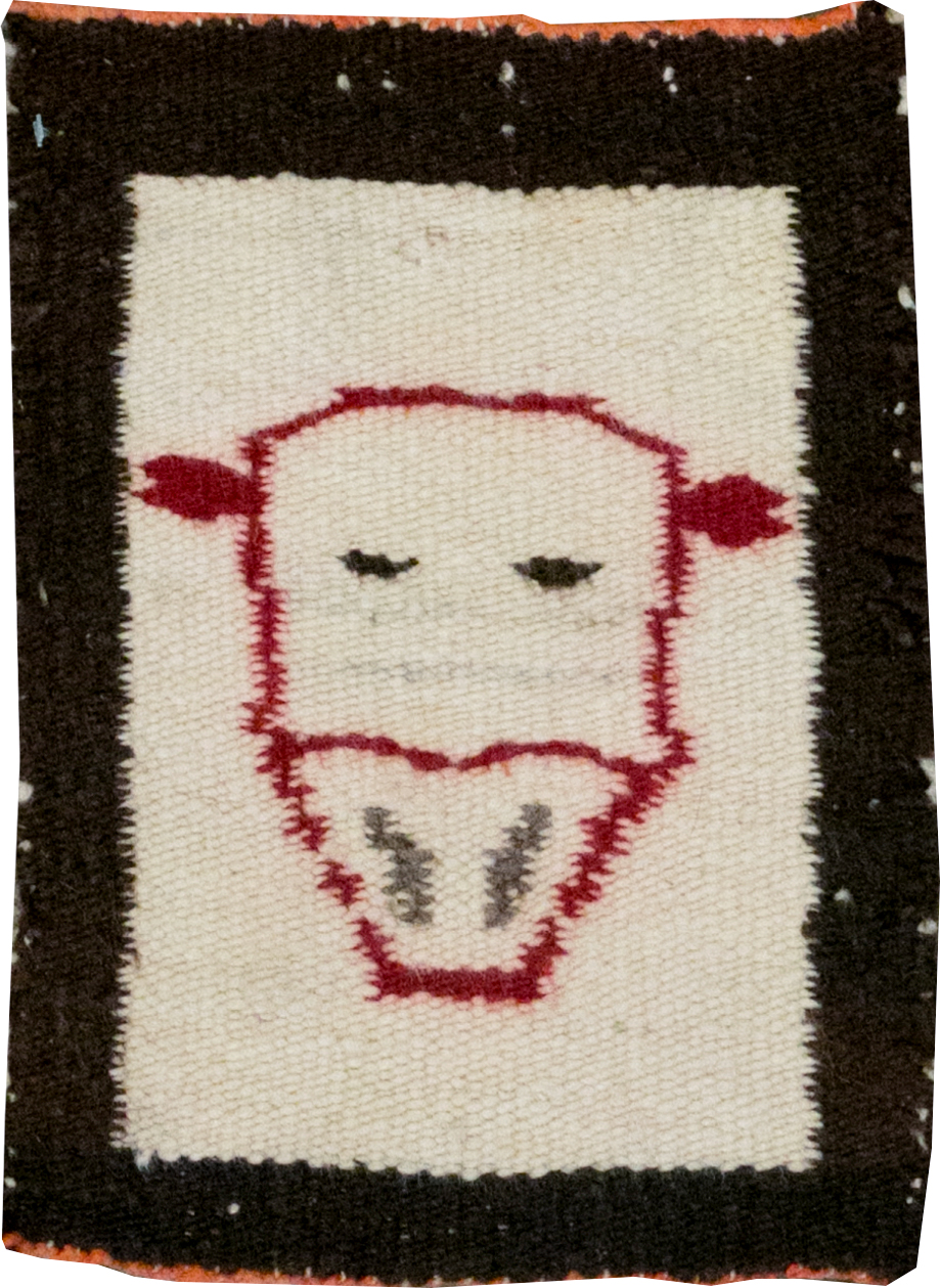 Vintage American Navajo Pictorial Kilim, No.31867 - Staging