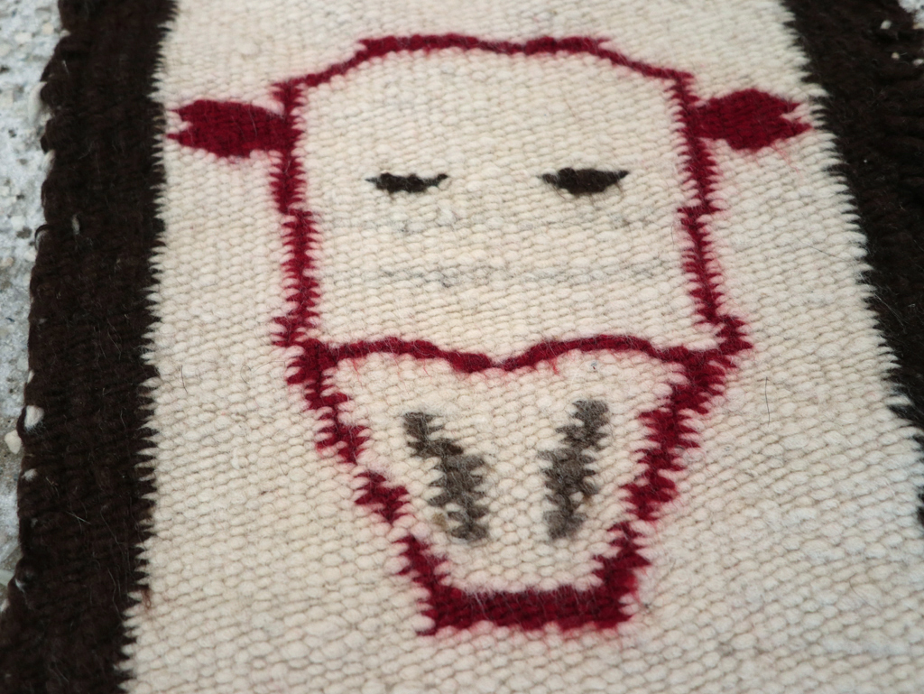 Vintage American Navajo Pictorial Kilim, No.31867 - Staging