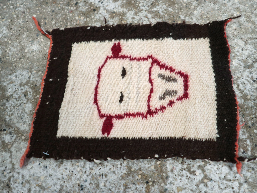 Vintage American Navajo Pictorial Kilim, No.31867 - Staging