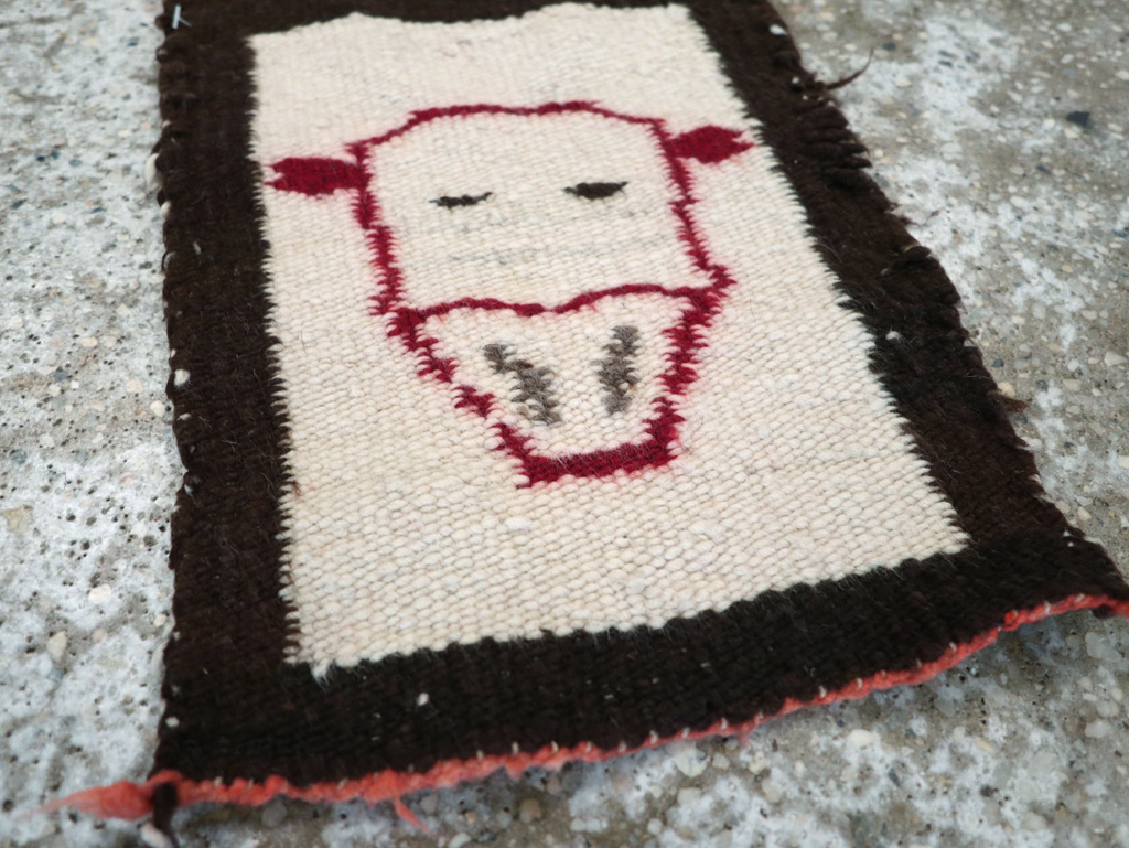 Vintage American Navajo Pictorial Kilim, No.31867 - Staging