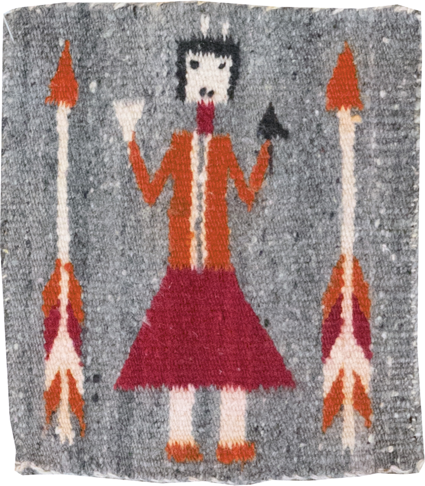 Vintage Pictorial Navajo Kilim, No.31868 - Staging