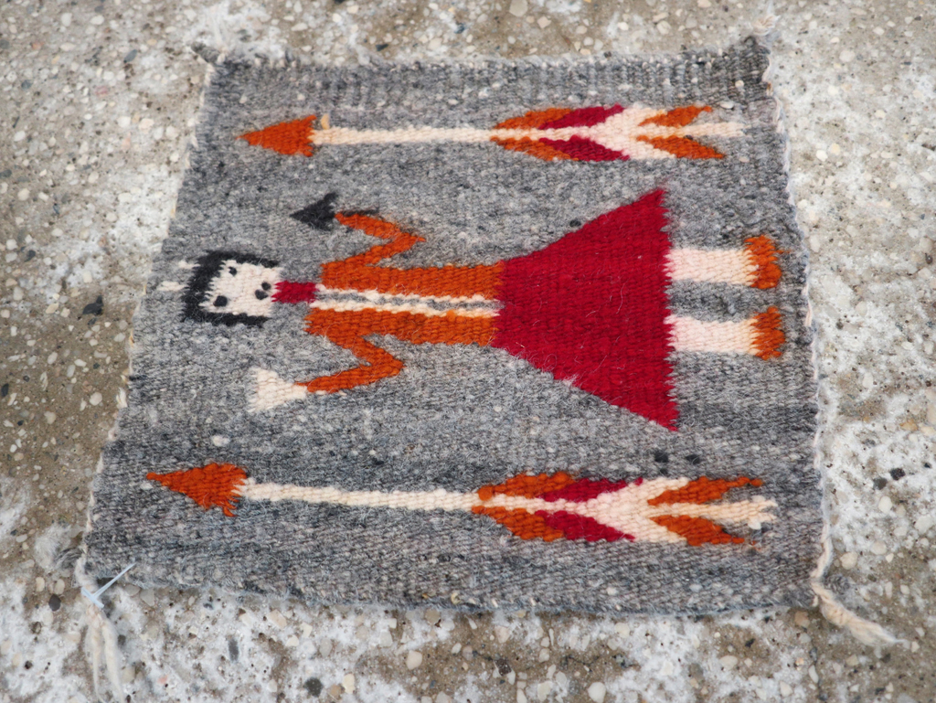 Vintage Pictorial Navajo Kilim, No.31868 - Staging