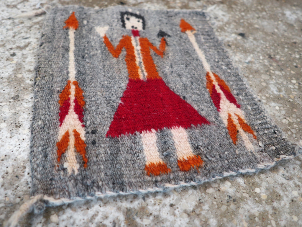 Vintage Pictorial Navajo Kilim, No.31868 - Staging