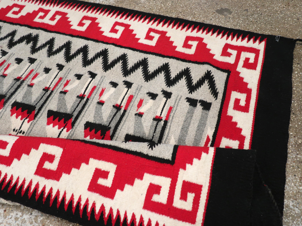 Vintage American Navajo Pictorial Rug, No.31869 - Staging