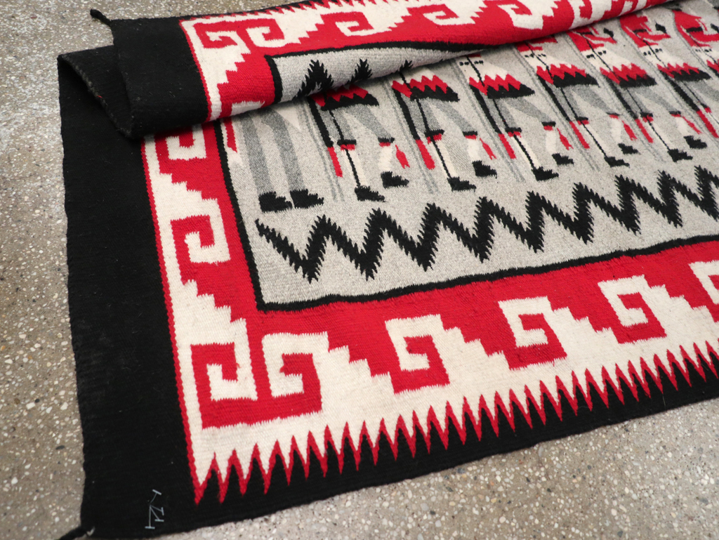 Vintage American Navajo Pictorial Rug, No.31869 - Staging