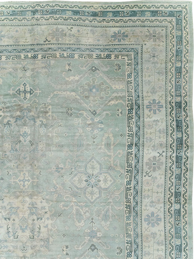 Antique Turkish Oushak Oversize Carpet, No.31871 - Staging