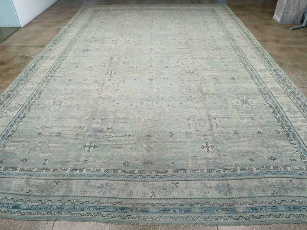 Antique Turkish Oushak Oversize Carpet, No.31871 - Staging
