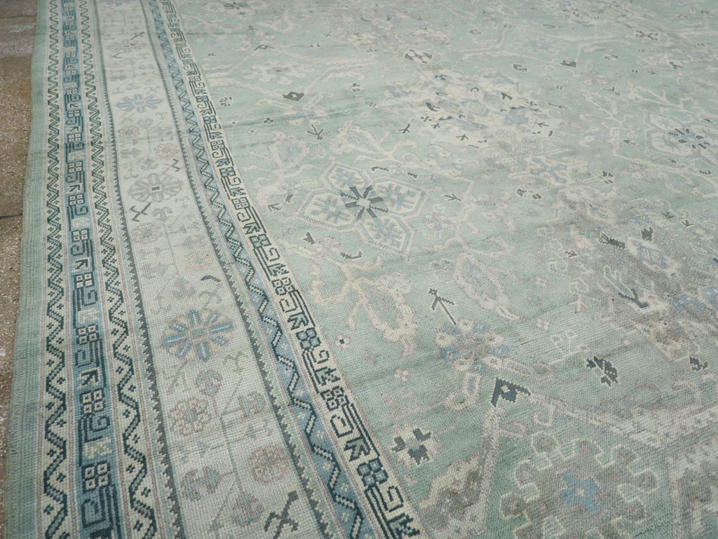 Antique Turkish Oushak Oversize Carpet, No.31871 - Staging